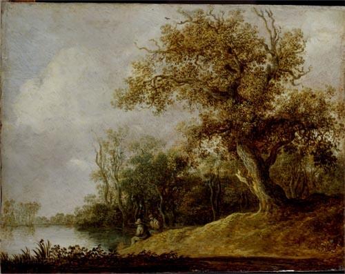 Jan van Goyen Pond in the Woods. oil painting image